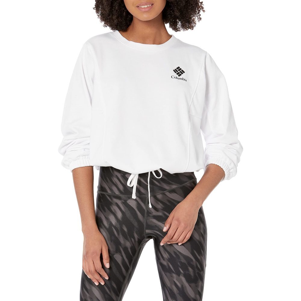 Columbia Women's Trek Seasonal Ft Crew, White/Black CSC Stacked Logo, Large